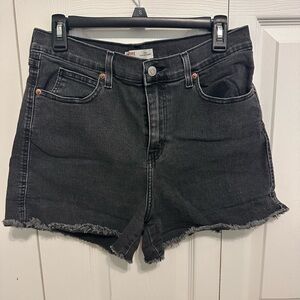 Black Denim Shorts